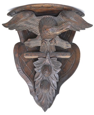Lot 214 - Black Forest carved corner bracket