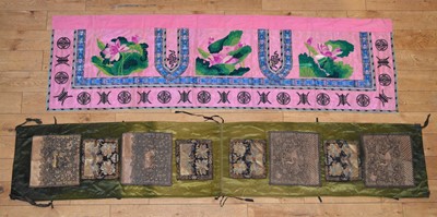 Lot 181 - Two Chinese embroidered panels