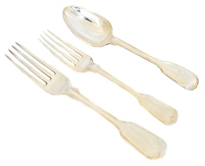 Lot 165 - A Victorian silver part service