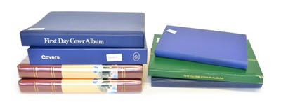 Lot 94 - Seven albums and stock books of worldwide stamps and G.B covers