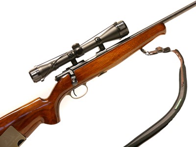 Lot 115 - Norico .22 bolt action rifle with moderator and scope and ammunition  LICENCE REQUIRED