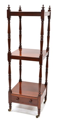 Lot 387 - Victorian Mahogany Three-tier Whatnot