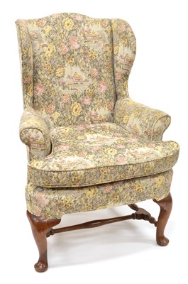 Lot 380 - George III Upholstered Wing Back Armchair