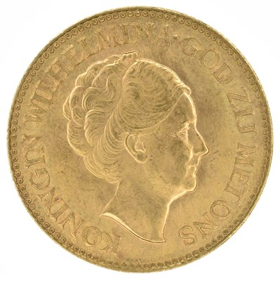 Lot 88 - Netherlands, 10 Guilders, 1932, gold coin.