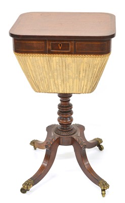 Lot 304 - Regency mahogany Sewing Table