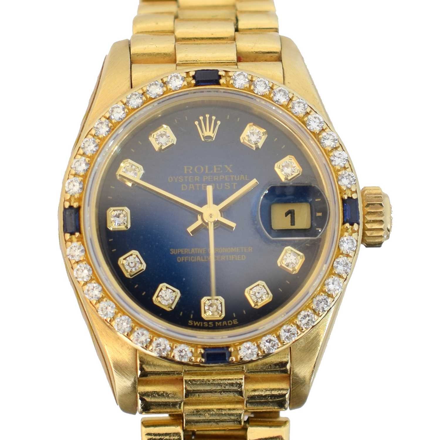 Lot 204 - An 18ct gold Rolex Oyster Perpetual Datejust wristwatch