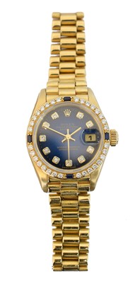 Lot 204 - An 18ct gold Rolex Oyster Perpetual Datejust wristwatch