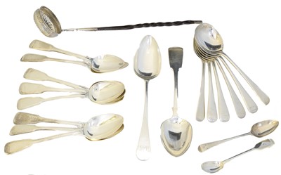 Lot 158 - A selection of silver spoons