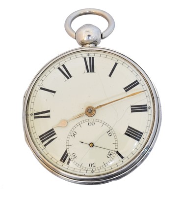 Lot 216 - A silver open face pocket watch