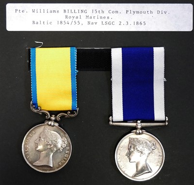 Lot 535 - Royal Navy Baltic medal, also a Long service medal
