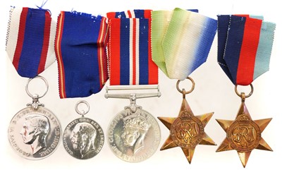 Lot 537 - Royal Fleet Reserve Long Service and Victorian Medals.