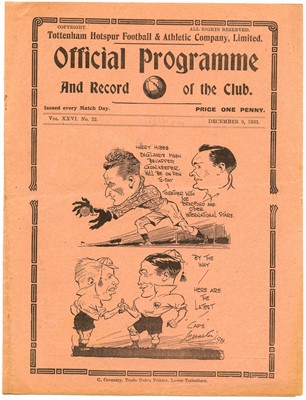Lot 149 - Two Tottenham Hotspur home programmes