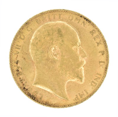 Lot 45 - King Edward VII, Sovereign, 1908.