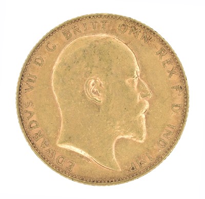 Lot 54 - King Edward VII, Sovereign, 1910.