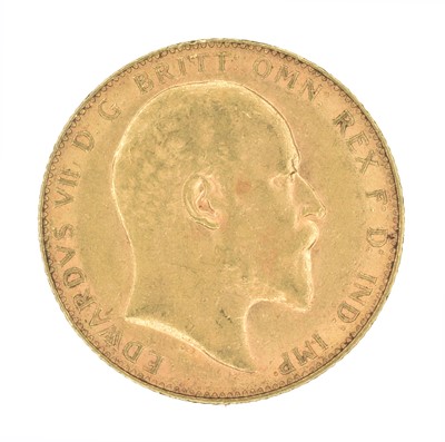 Lot 72 - King Edward VII, Sovereign, 1908.