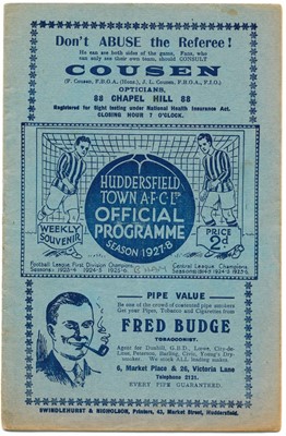 Lot 130 - Huddersfield v Birmingham