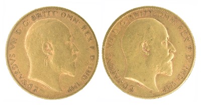 Lot 79 - Two King Edward VII, Half-Sovereigns, 1904 and 1905 (2).