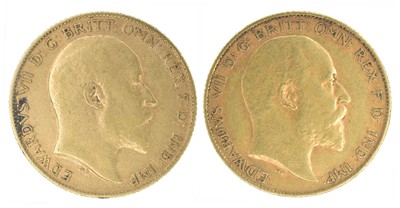 Lot 117 - Two King Edward VII, Half-Sovereigns, 1905 and 1906 (2).