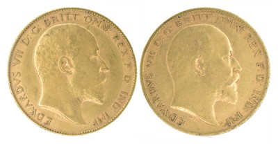 Lot 25 - Two King Edward VII, Half-Sovereigns, 1909 and 1910 (2).