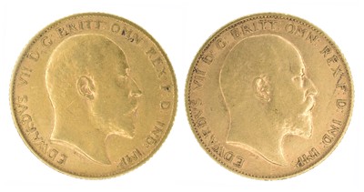 Lot 128 - Two King Edward VII, Half-Sovereigns, 1906 and 1907 (2).