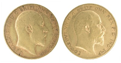 Lot 177 - Two King Edward VII, Half-Sovereigns, 1906 and 1907 (2).
