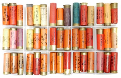 Lot 338 - 45 x 12 bore vintage paper cased shotgun cartridges LICENCE REQUIRED