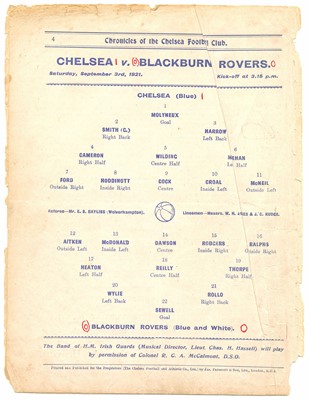 Lot 109 - Two Chelsea Football Club home programmes