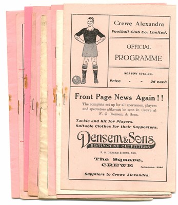 Lot 113 - Seventeen Crewe Alexandra Home & Away Programmes