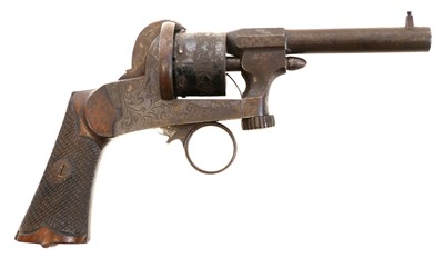 Lot 9 - Belgian pinfire revolver