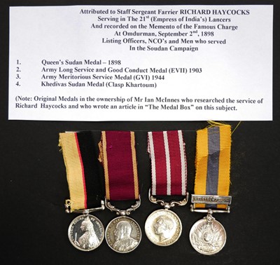 Lot 530 - Set of four miniature medals
