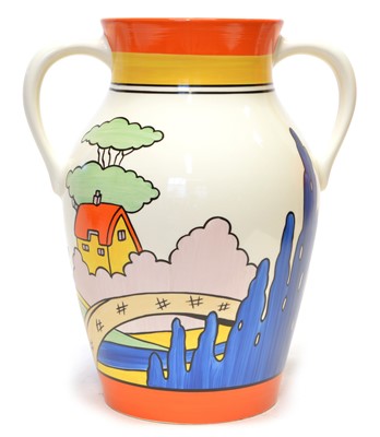 Lot 27 - Wedgwood Clarice Cliff Lotus vase in box