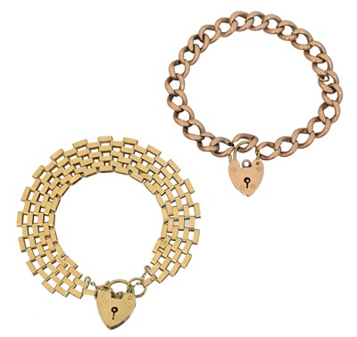 Lot 39 - Two 9ct gold bracelets