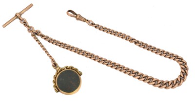 Lot 113 - A 9ct gold Albert chain