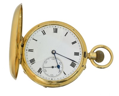 Lot 234 - An 18ct gold hunter pocket watch