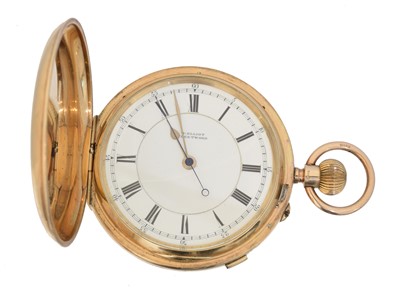 Lot 229 - A 9ct gold hunter pocket watch by W. Elliot, Fleetwood
