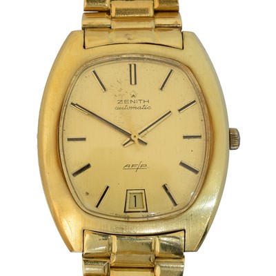 Lot 213 - A 1970s 18ct gold Zenith AF/P wristwatch