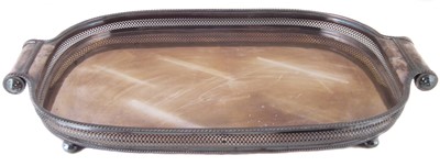 Lot 98 - A large silver plated tray