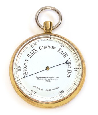 Lot 241 - Thomas Armstrong & Brother pocket aneroid barometer
