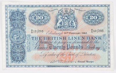 Lot 137 - Scotland, The British Linen Bank, Twenty Pounds banknote.