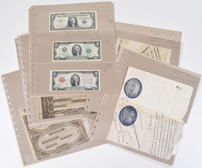 Lot 103 - Assortment of world banknotes to include USA and many others.