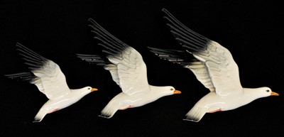 Lot 37 - Three Beswick Graduated Wall hanging Seagulls