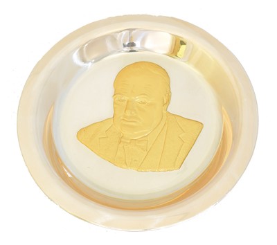 Lot 147 - A Churchill Centenary Trust silver commemorative plate