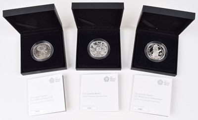 Lot 53 - Six Royal Mint, The Queen's Beasts UK One Ounce Silver Proof Coins (5).