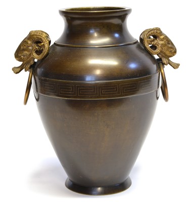 Lot 75 - Neoclassical Twin Handled Bronze Vase