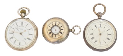 Lot 331 - Three silver pocket watches