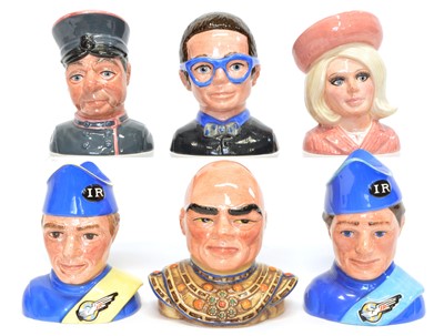 Lot 36 - Six Beswick limited edition Thunderbirds ceramic busts