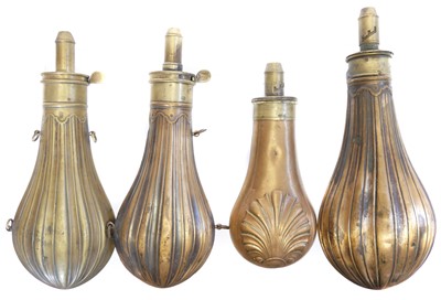 Lot 285 - Four powder flasks