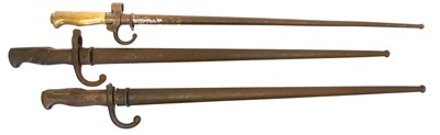 Lot 452 - Three French bayonets