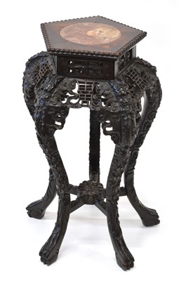 Lot 362 - Chinese Ebonised Hardwood Jardinière Stand