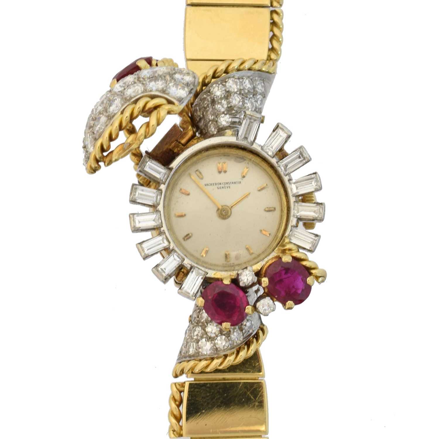 Lot 210 - A 1950s 18ct gold Vacheron Constantin cocktail watch
